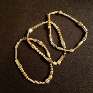 Three matching bracelets